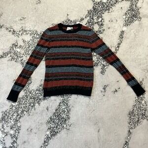 ICHI Sweater Womens Size XS‎ Multicolor Striped Cotton Blend Crewneck